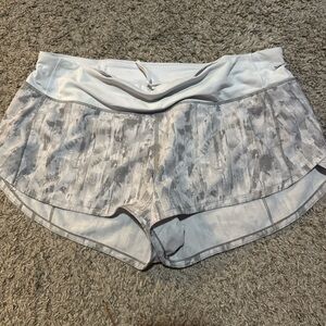 Women’s Light Gray Patterned Athletic Shorts